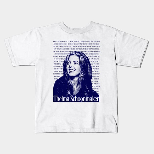 Thelma Schoonmaker Kids T-Shirt by FrozenCharlotte